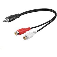 Microconnect AUDC02 audio cable 0.2 m RCA 2 x RCA Black