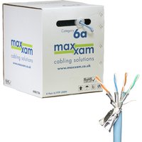 Cablenet Cat6a Ice Blue F/FTP LSOH 23AWG Solid CPR B2ca Cable 305m Ree