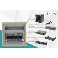 Digitus Network Set - 254 mm (10") - 6U. 312 x 300 mm (W xD)