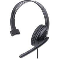 Manhattan Mono Over-Ear Headset (USB). Microphone Boom (padded). Retai
