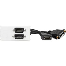 Vivolink WI221267 Socket-Outlet Hdmi + Displayport White