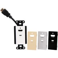C2G HDMI Inline Extender Decorative Wall Plate with Interchangeable Wa