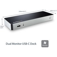 StarTech.com Dual Monitor USB C Docking Station with 60W Power Deliver