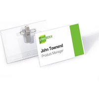 Durable PVC Combi Clip Name Badge