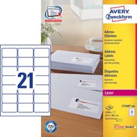 Avery L7160-100 self-adhesive label Rounded rectangle Permanent White