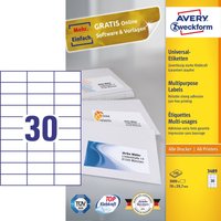 Avery 3489 self-adhesive label Rectangle Permanent White 3000 pc(s)