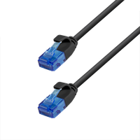 LogiLink Patch cable Cat.6A SLIM U/UTP LSZH. black. 0.25 m. SlimLine