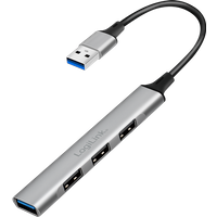 LogiLink USB 3.0 Hub. 4-port. USB-A. ultra-slim. aluminum. grey