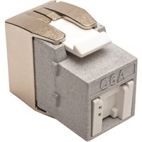 Tripp Lite N238-001-GY-TFA Toolless Cat6a Keystone Jack. PoE/PoE+ Comp