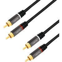 LogiLink CA1203 audio cable 1.5 m 2 x RCA Black