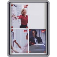 Nobo Premium Plus Magnetic Lockable Notice Board Hinged Door 4xA4