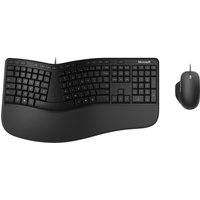 Microsoft Ergonomic Desktop keyboard Mouse included Office USB QWERTY