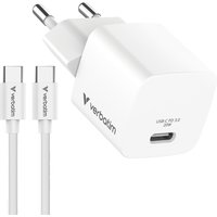 Verbatim Mini GaN Charger 20W Bundle with USB-C cable