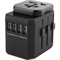 Microconnect MC-TRAVELADAPTER2 Electrical Power Plug Black