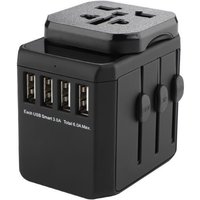 Microconnect MC-TRAVELADAPTER2 electrical power plug Black