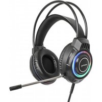 Manhattan RGB LED Over-Ear USB Gaming Headset. Wired. USB-A Plug. Ster