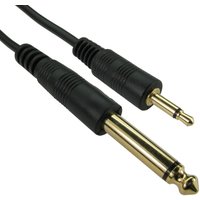 Cables Direct 0.5m 6.35mm M - 3.5mm M Mono