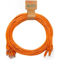 Cablenet 3M Cat6 RJ45 Orange U/Utp Pvc 24AWG Flush Moulded Booted Patc