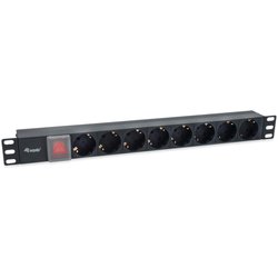 Equip 8-Outlet German Power Distribution Unit With Iec C14 Plug