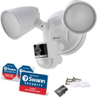 Swann 4K Floodlight Security Camera with 2-Way Talk. Siren with Heat &