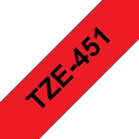 Brother TZE-451 DirectLabel black on red Laminat 24mm x 8m for Brother