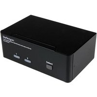 StarTech.com 2 Port Dual DisplayPort USB KVM Switch with Audio & U