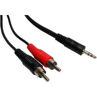 Cables Direct 3.5mm - RCA 15m audio cable 2 x RCA Black