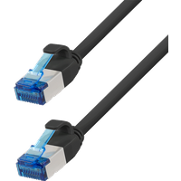 LogiLink Patch cable Cat.6A SLIM S/FTP LSZH. black. 7.50 m. SlimLine