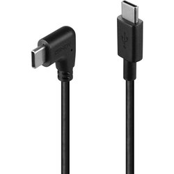 Lindy 1m USB 2.0 Straight USB-C to Right-Angled USB-C Cable