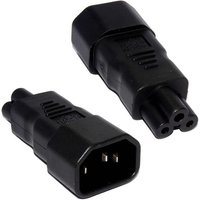 FDL IEC MAINS ADAPTOR - C5 (CLOVER LEAF) SOCKET TO IEC C14 PLUG