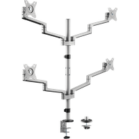 LogiLink Quad Monitor mount. 17"-32". aluminum. silver