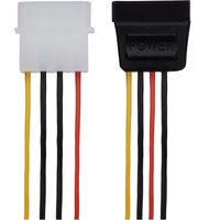 Maplin 4 Pin Molex Male to 15 Pin SATA Female Power Lead Cable - 0.2m