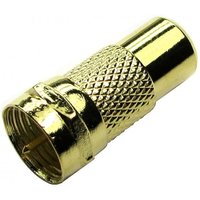 Cables Direct 3-FM-RCAF cable gender changer F Type RCA Gold