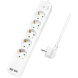 Logilink LPS249U Power Extension 1.5 M 5 Ac Outlet(S) Indoor White