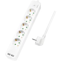 LogiLink LPS249U power extension 1.5 m 5 AC outlet(s) Indoor White