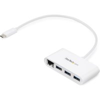StarTech.com 3-Port USB-C Hub with Gigabit Ethernet - USB-C to 3x USB