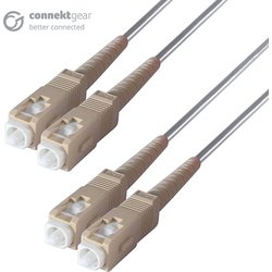 Connektgear 2M Duplex Fibre Optic Multi-Mode Cable OM1 62.5/125 Micron