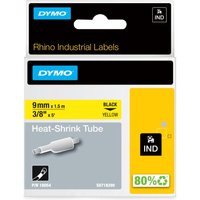 Dymo 18054/S0718290 Heat Shrink Tubes black / yellow 9mm x1.5m for Dym