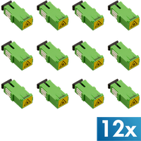 LogiLink Fiber Adapter SC Simplex. 12 pieces. without flange. green. e