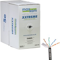 Cablenet Cat5E Black F/Utp Maxxam Xxtreme Outdoor 24AWG Cable 305M Ree