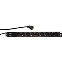 LogiLink PDU9C03 surge protector Black 9 AC outlet(s) 230 V 2 m