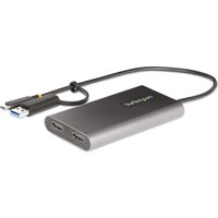 StarTech.com USB-C to Dual-HDMI Adapter - USB-C or A to 2x HDMI - 4K 6
