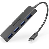 Plugable Technologies USB C to USB Adapter Hub, 4 Port USB 3.0 Hub, USB Splitter for Laptop, Compatible with Windows, MacBook Pro/Air, iPad Pro, Surface Pro, Chromebook, Linux, Android, Charging Not Supported