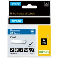 Dymo 1805417 Ribbon Vinyl white on blue 19mmx5.5m for Dymo Rhino 6-19m