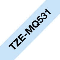 Brother TZE-MQ531 DirectLabel black on Pastell blue Laminat 12mm x 4m