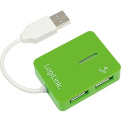 Logilink Usb 2.0 4-Port Hub 480 Mbit/S Green
