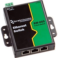 Brainboxes SW-005 network switch Unmanaged Fast Ethernet (10/100) Blac
