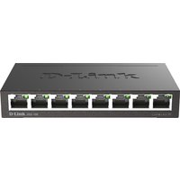 D-Link DGS-108 Unmanaged L2 Gigabit Ethernet (10/100/1000) Black