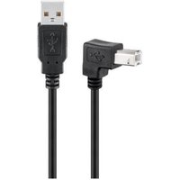 Microconnect USBAB2ANGLED2 USB cable USB 2.0 1.8 m USB A USB B Black