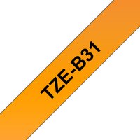 Brother TZE-B31 DirectLabel black on orange Laminat 12mm x 5m for Brot